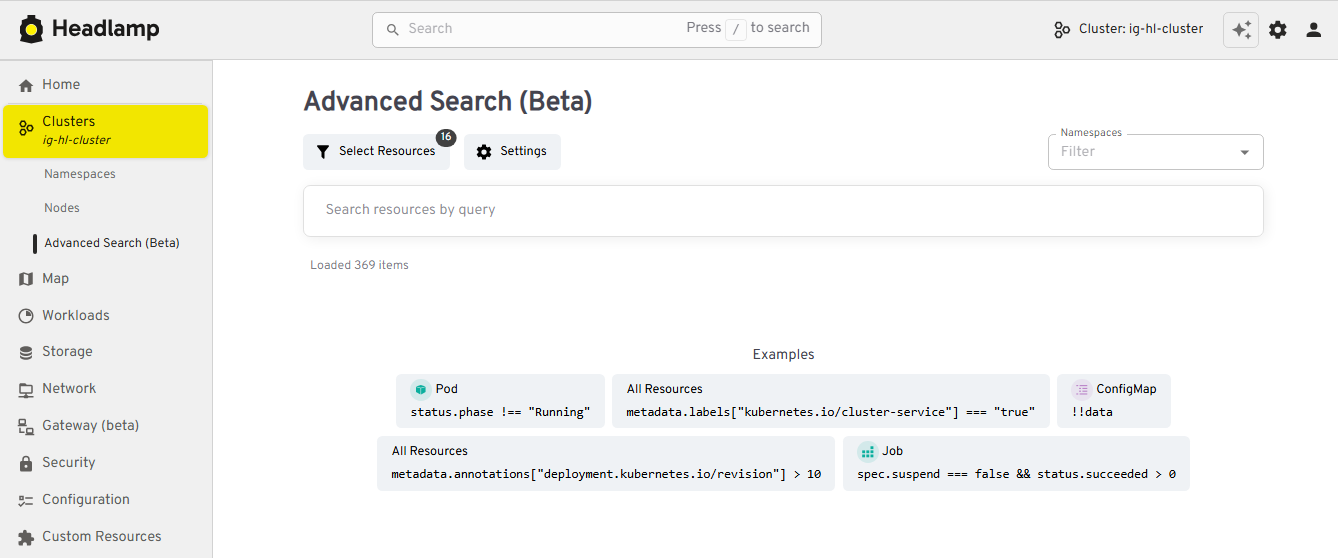 Advanced search